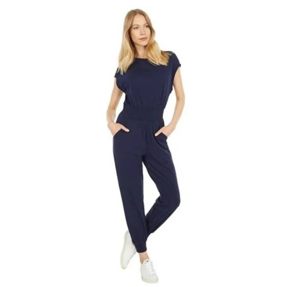 NWOT Bishop +‎ Young Short Sleeve Knit Jumpsuit with Side Pockets